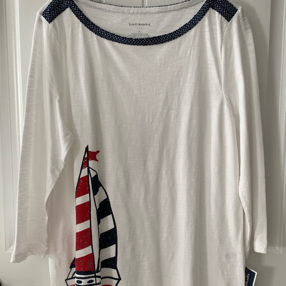 Talbots Sz Medium Sailboat Top